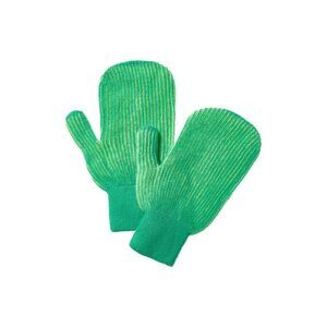 Brodie Cashmere Bold Plaited Cashmere Mittens, Green